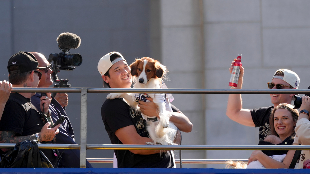MLB(影)／大谷愛犬Decoy跟著紅一整年　年度最佳開球也是選牠