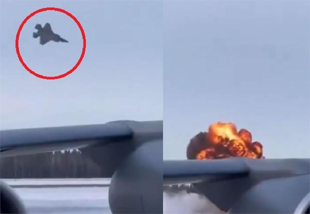 快新聞／可怕！美軍F-35演訓時墜毀　機體「炸成火球」畫面曝光