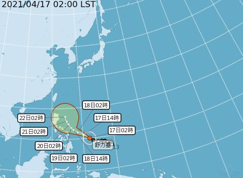 快新聞／「舒力基」北轉逼近台灣？ 東半部可能將有短暫雨