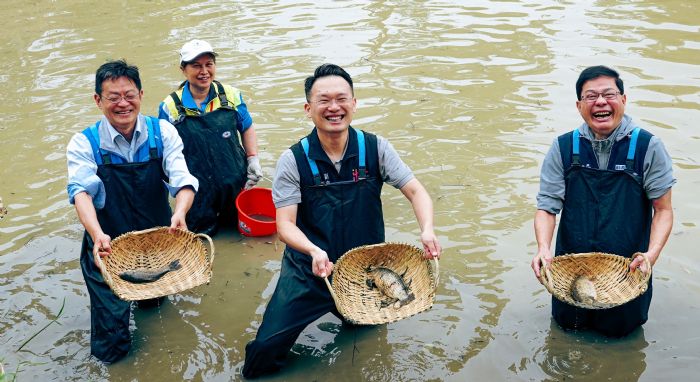 埤塘文化新體驗！大手牽小手「澇埤」捕魚趣