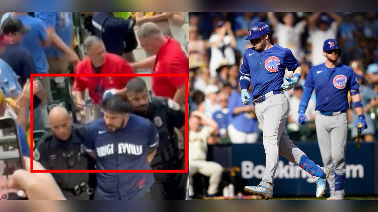 MLB(影)／季後賽驚傳場邊暴力！小熊球迷疑情緒失控拳打10歲童　上手銬帶出球場