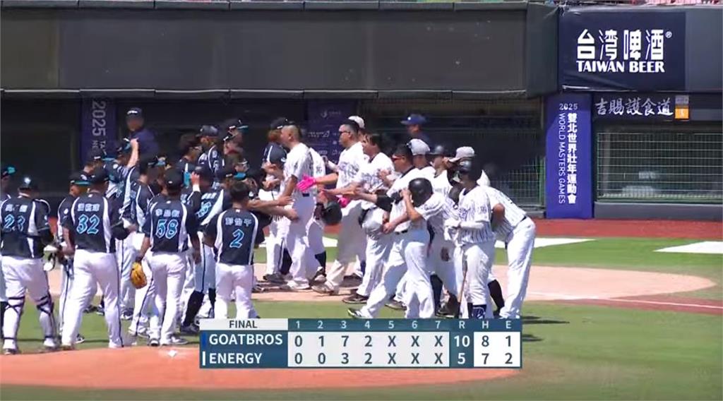 世壯運(影)/前職棒球星大對決! 山羊兄弟10:5勝Energy奪分組第一
