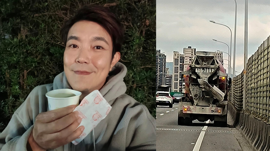 《好運來》余政鴻撞上「水泥車噴落物」險翻車！回神後驚喊：嚇到差點漏尿