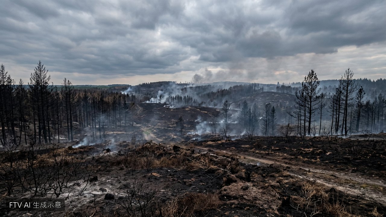 比利時爆百年最大野火　消防員克服惡劣地形控制災情