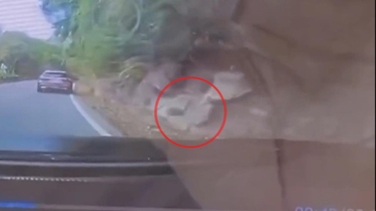 山區憾事！ 苗栗與台中山區驚魂　落石砸車、騎士墜橋