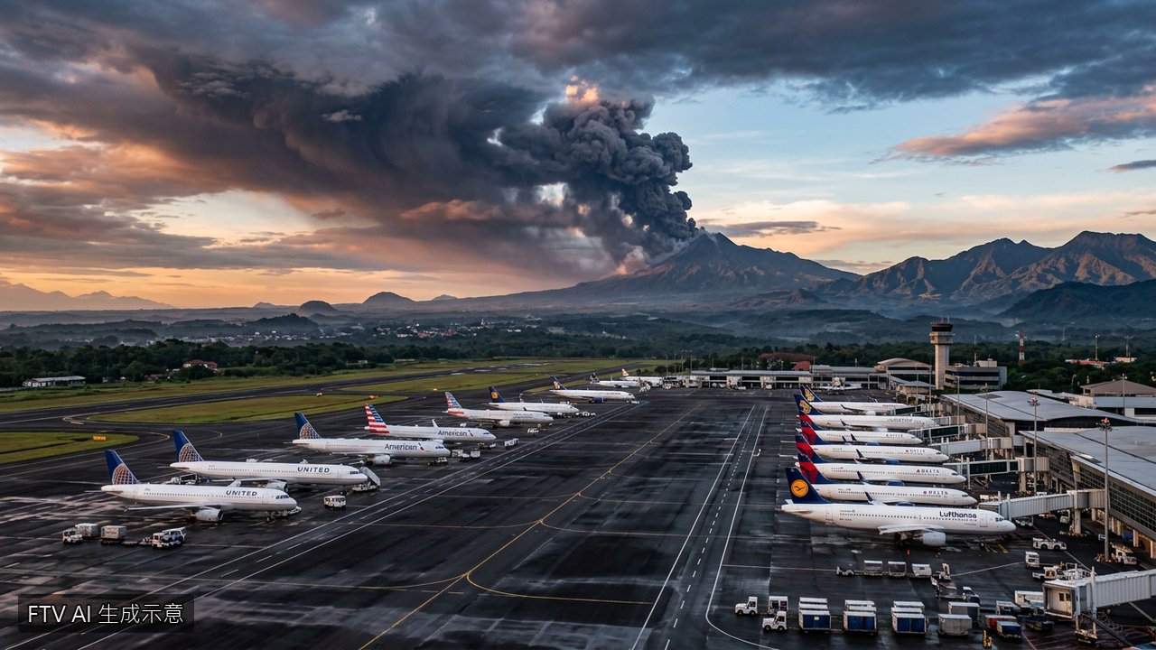 印尼火山噴發飄散火山灰　雅加達機場暫停航班起降
