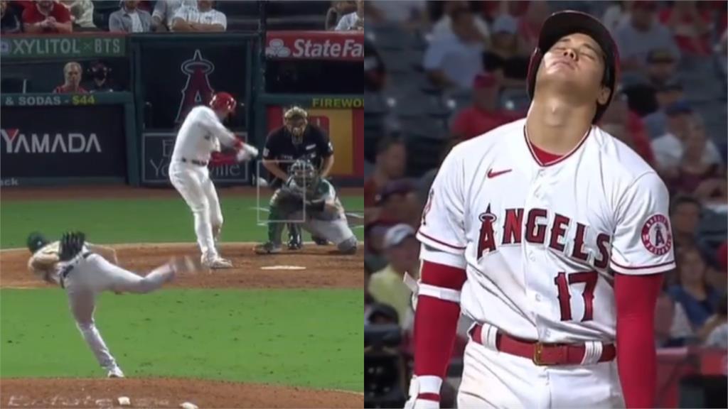 MLB／大谷翔平自打球絕叫「啊！」光看就超痛　一秒洩氣無語問蒼天