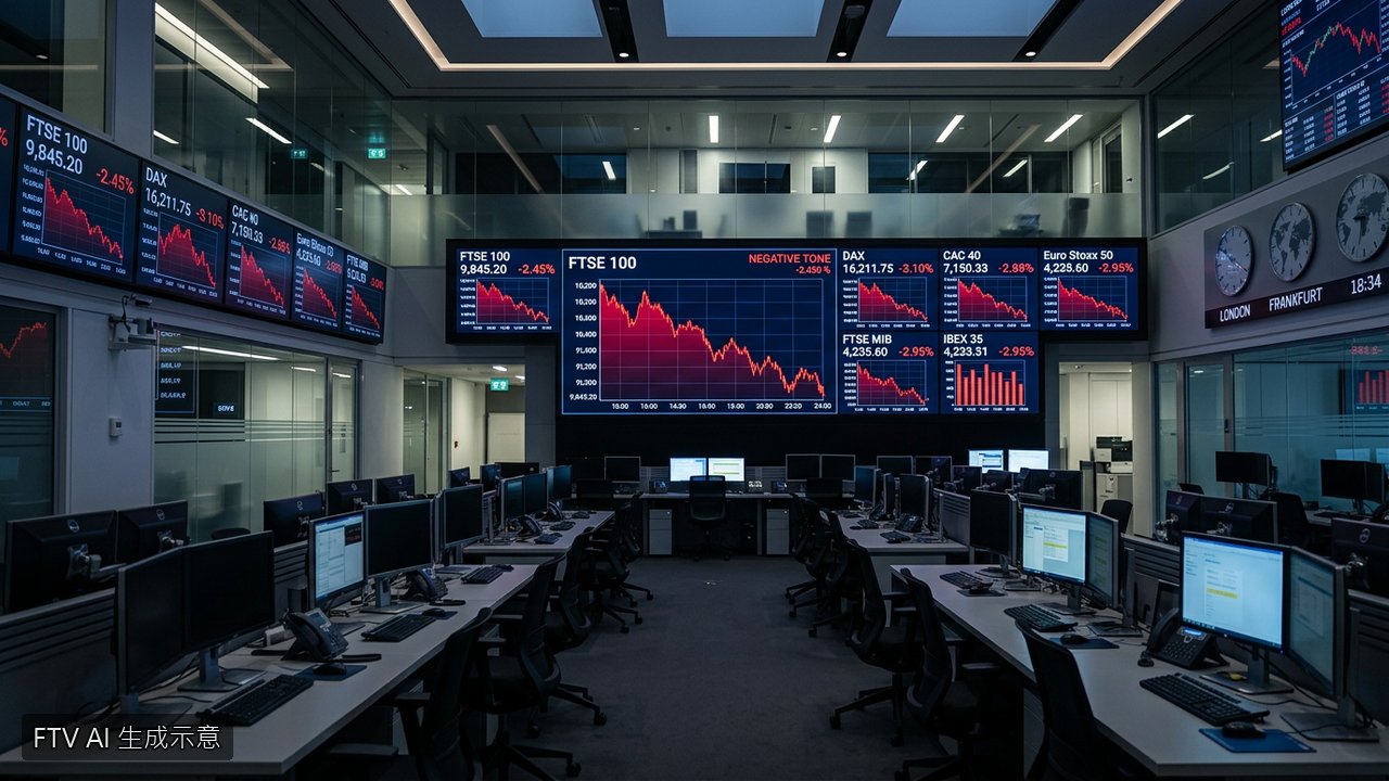 通膨升溫與公債殖利率飆升　歐股跌至逾一個月新低