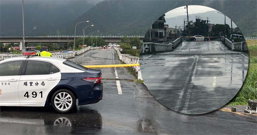 快新聞／大水太可怕！ 南投埔里守城橋「下陷變形」緊急封閉