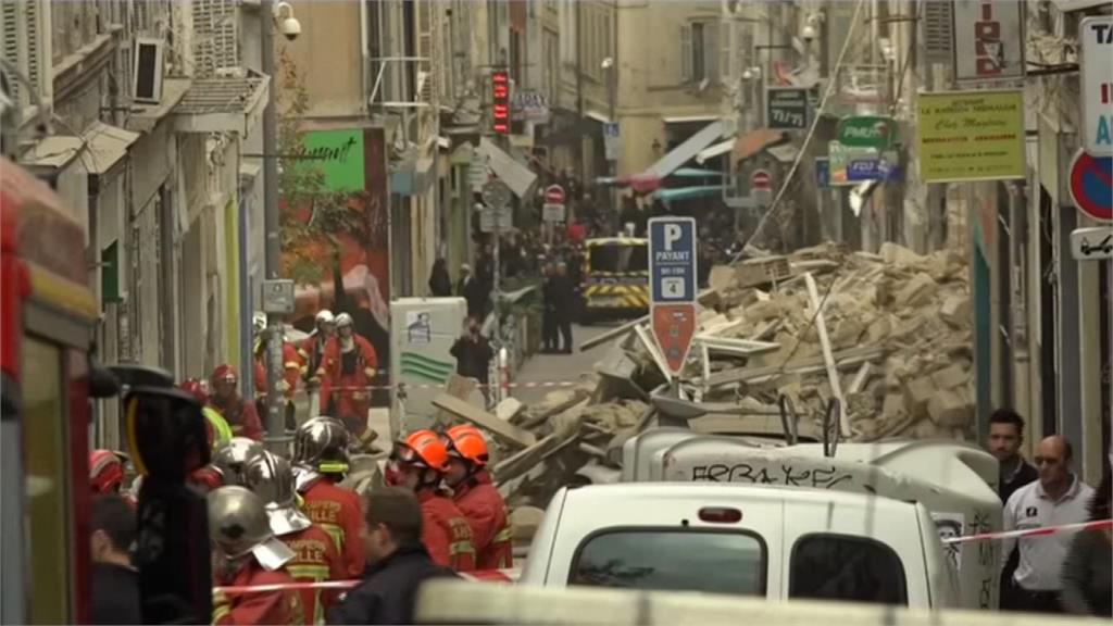 法國馬賽2大樓倒塌 現場佈滿瓦礫至少2傷