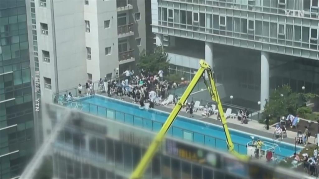 南韓釜山30層樓飯店火警　出動直升機疏散房客