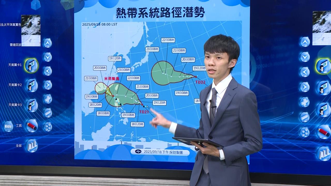 西北太平洋恐三颱共舞　熱低壓TD20形成「米塔」颱風、對台影響曝