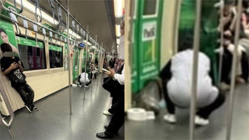 捷運車廂惡臭抬頭驚見「乘客排泄物」?2清潔員化身「超級英雄」彎腰清潔