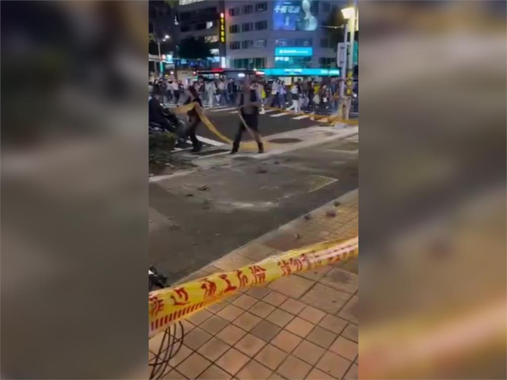 快新聞／怕！北市中山區大樓驚傳大石落下　總幹事急拉封鎖線曝原因