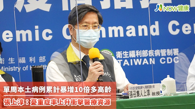 單周本土病患累積暴增10倍 中高齡案多恐重症壓垮醫療