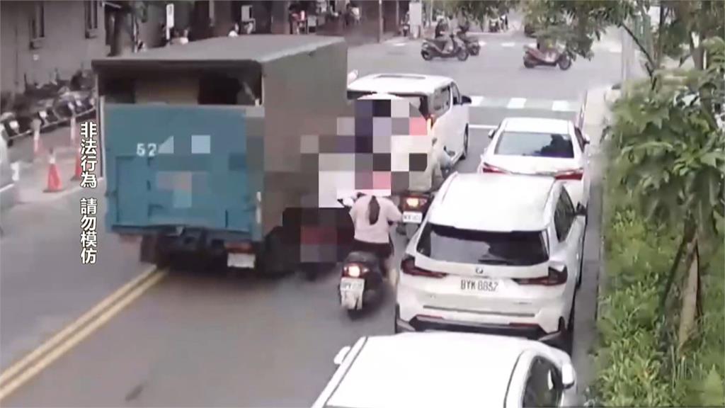 疑毒駕無照暴衝！　板橋貨車「直撞機車群」3傷、1昏迷