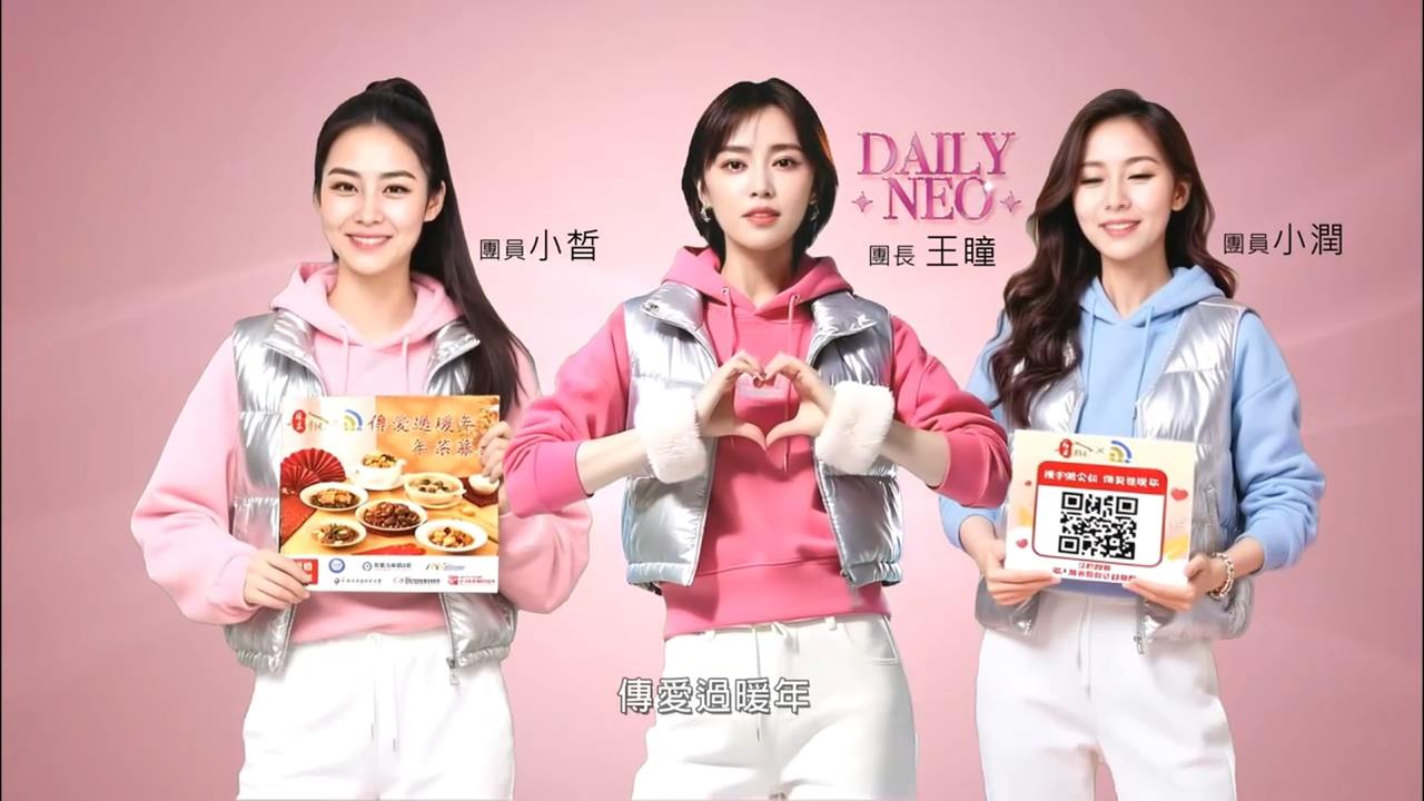 娘家發起認購愛心年菜助弱勢　王瞳AI女團示範點菜