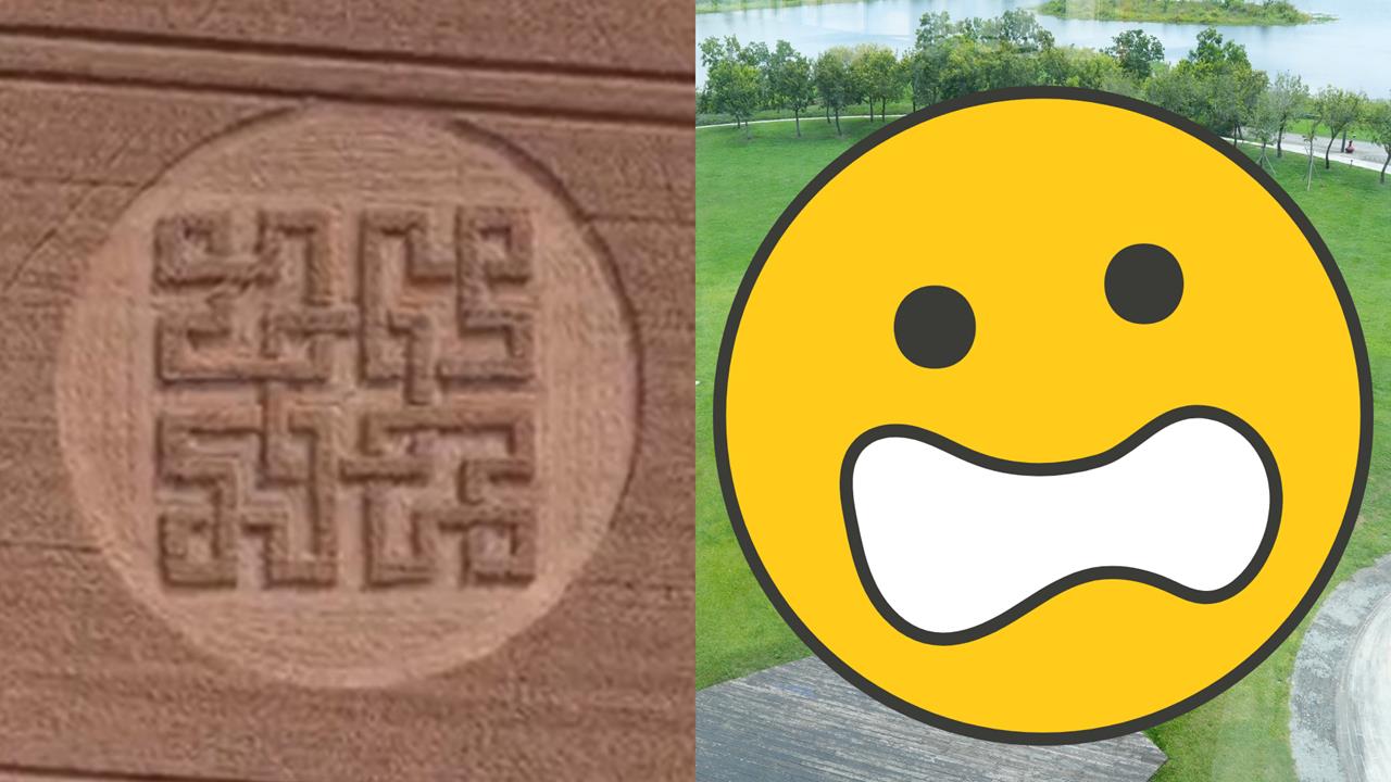 英國「神秘麥田圈」與故宮logo撞圖？小編發「官方認證照」驚喊：我嚇瘋！
