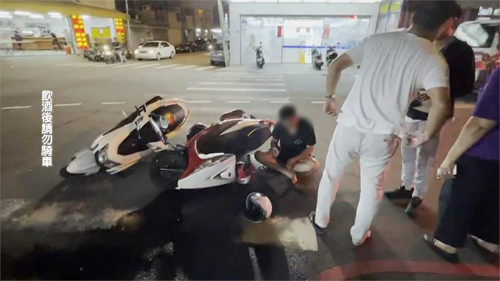 台中騎士鬼切撞車「口鼻緊貼地面」　酒測值超驚人