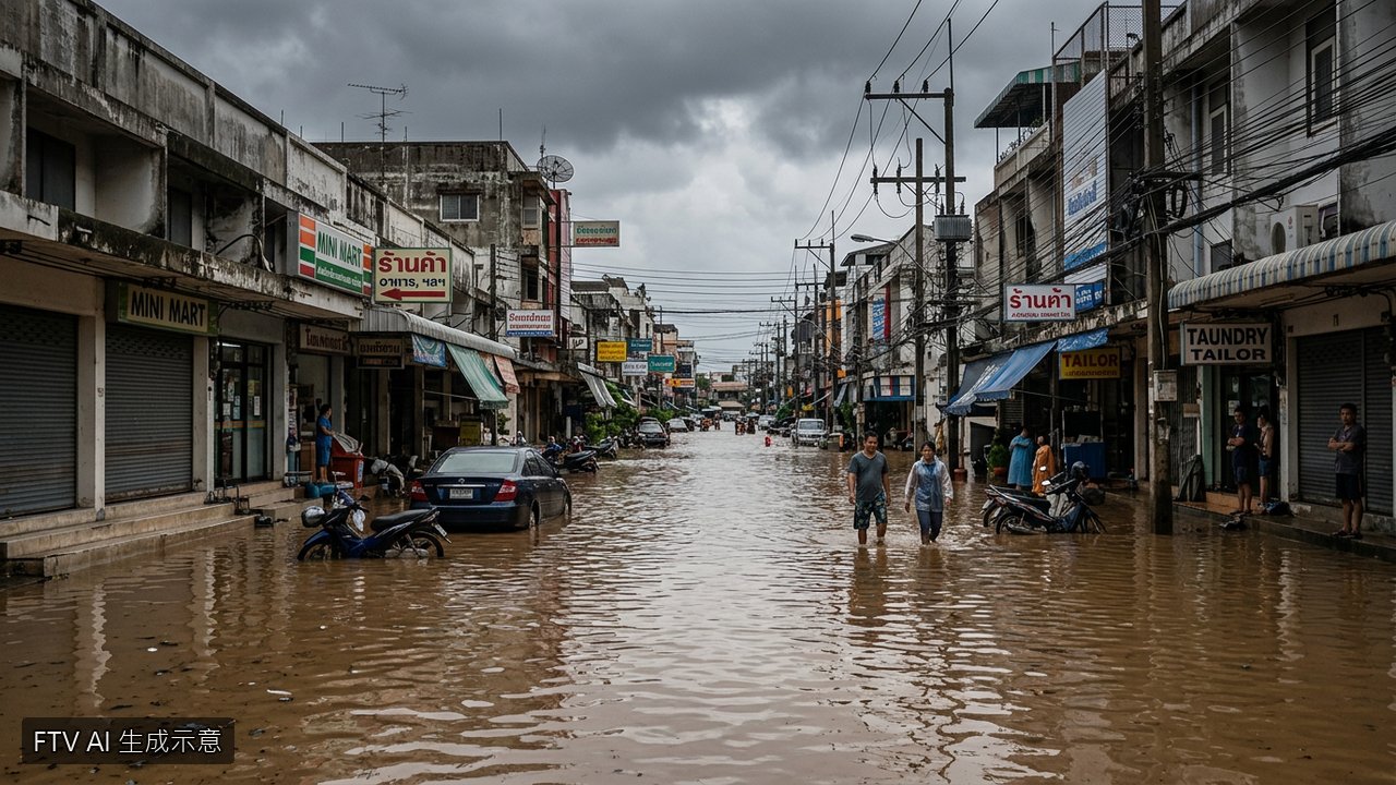 泰國暴雨成災曼谷水淹及腰　經濟損失恐逾百億泰銖