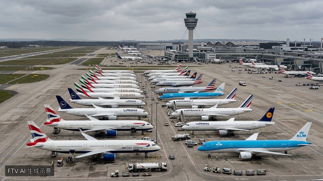 英國空中交通管制系統故障　逾百航班取消引發機場大混亂