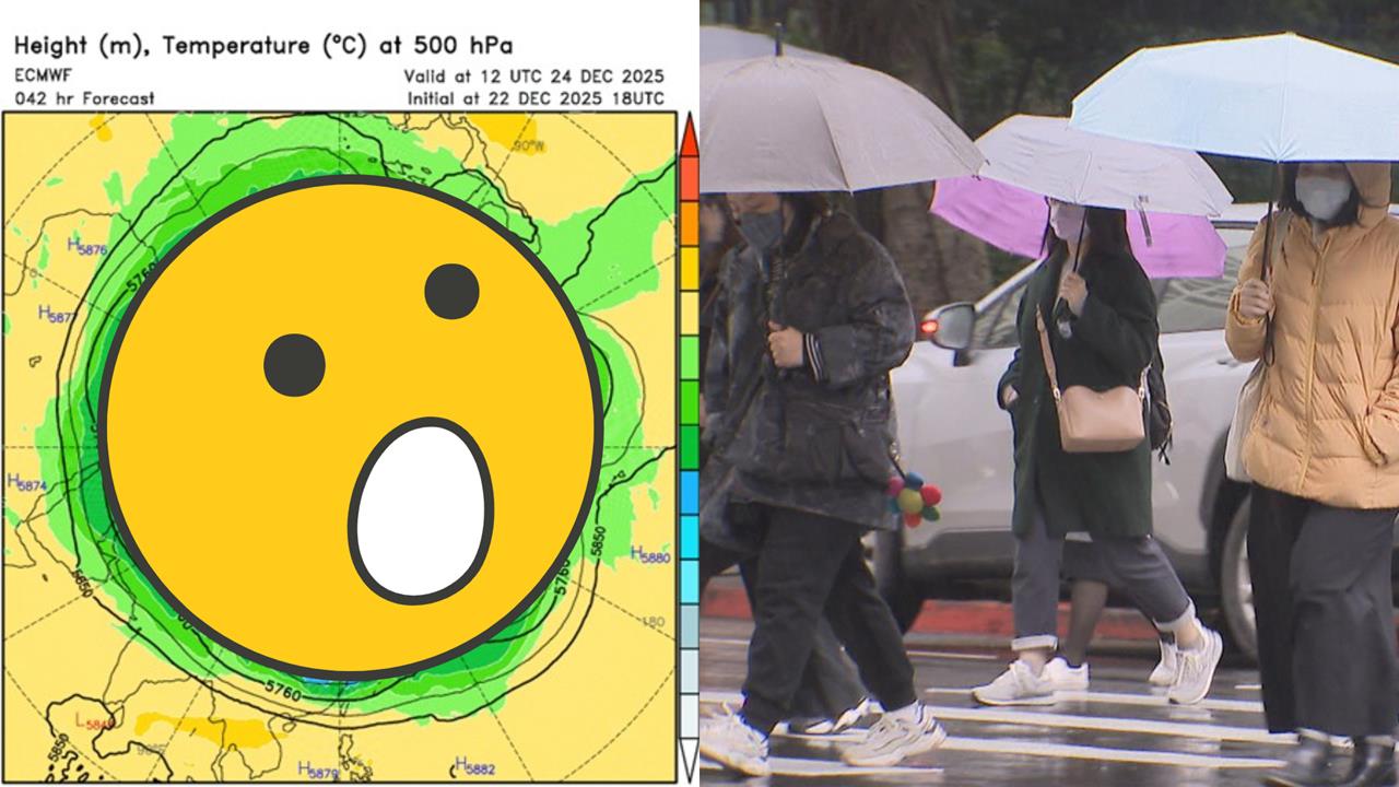 平安夜變天聖誕節轉濕冷　鄭明典示警「冷空氣強灌台」：1情況易出現寒潮！