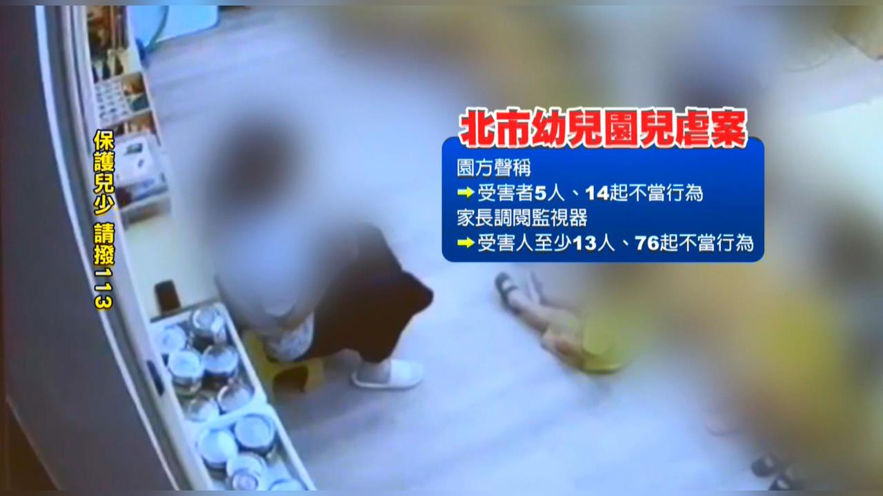北市幼園虐兒至少13人受害　累積次數達76起