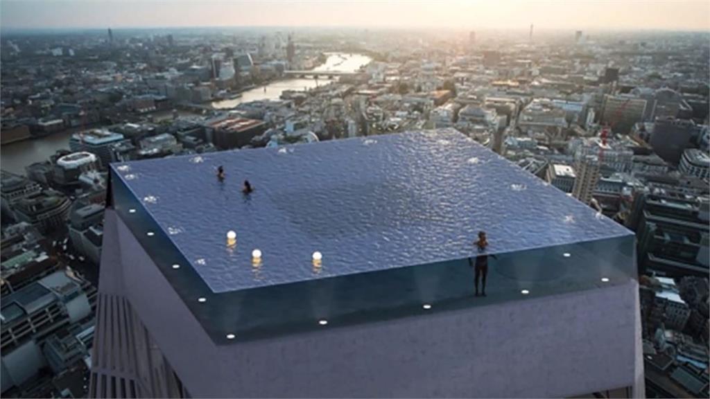 360度全透明 倫敦計劃建高空無邊際泳池