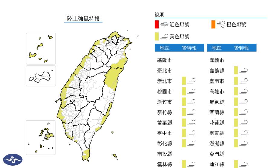 快新聞／熱帶低壓+外圍環流！17縣市「陸上強風特報」　恐有8級陣風