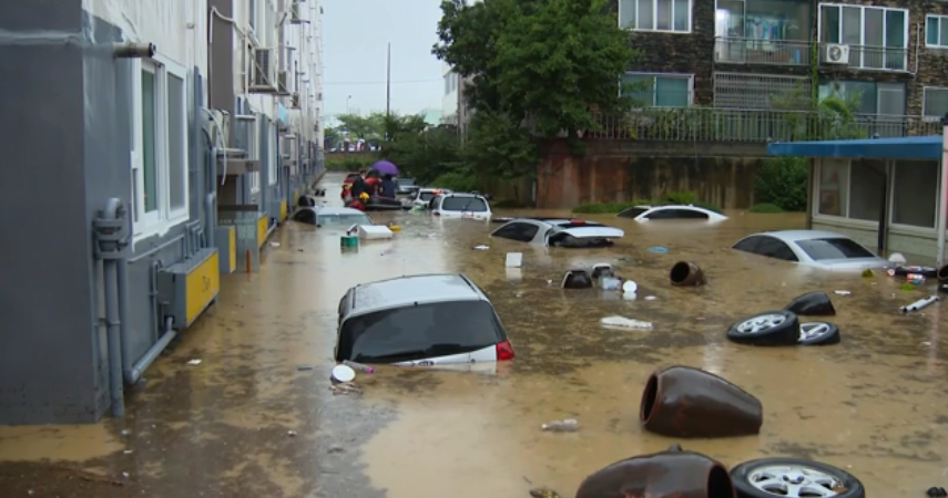 南韓今日降下恐怖暴雨 五死五失蹤