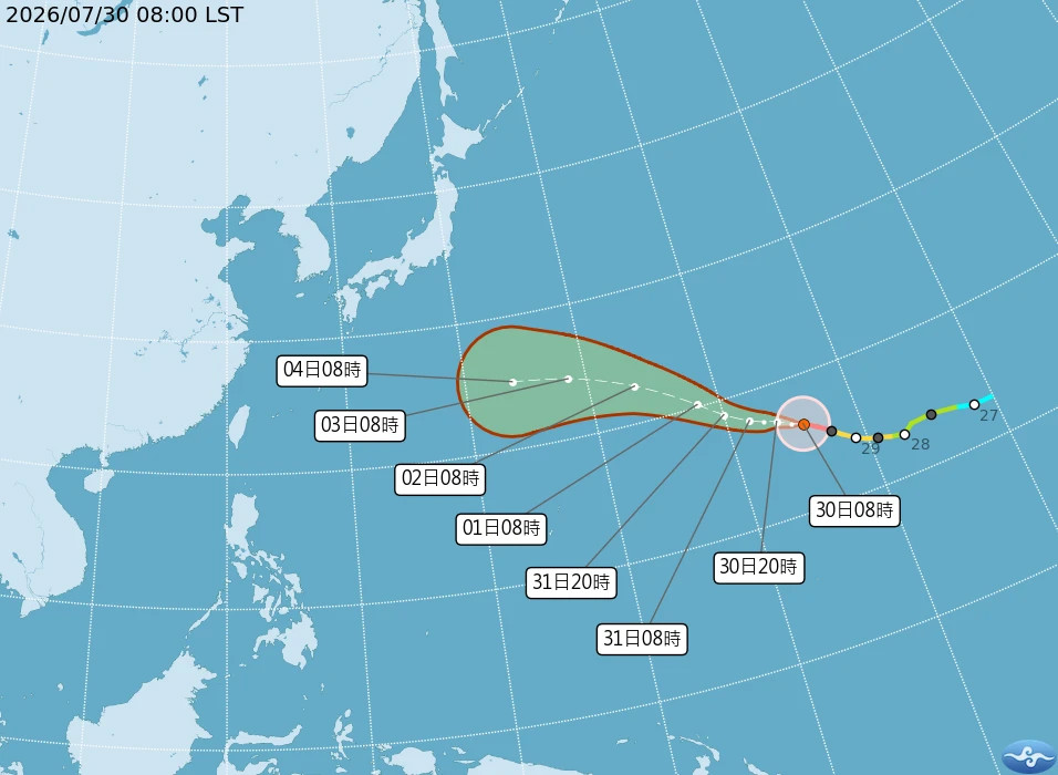 【一週天氣】白海豚颱風路徑南修恐朝台灣北部　將超巴威登今年風王