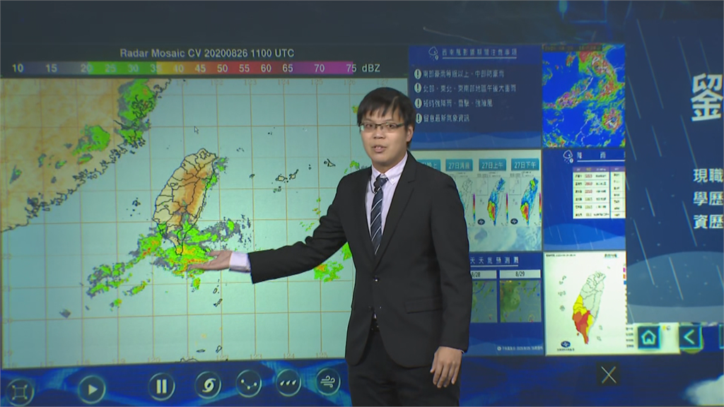 快新聞／西南風強襲南台灣！ 氣象局：明天南部地區嚴防「豪雨」