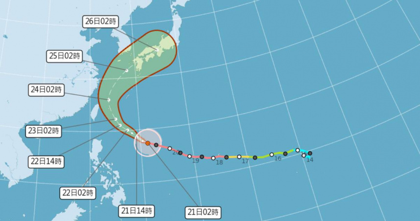 強颱薔琵登陸機率降！強度並列今年風王　週五風雨最劇烈