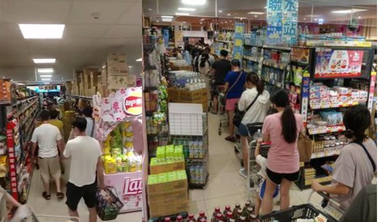 快新聞／卡努襲北台灣！　民眾擠爆超市「貨架被掃空」畫面曝