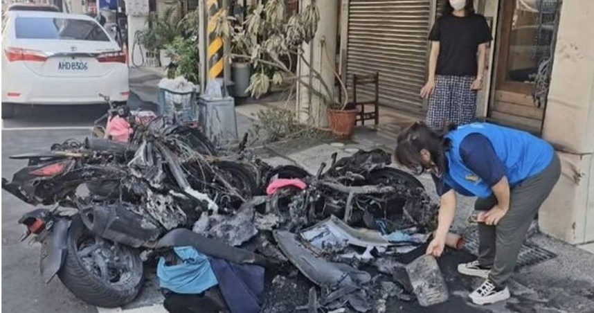 火光驚魂!苗栗車禍機車自燃 乘客英勇救人受讚