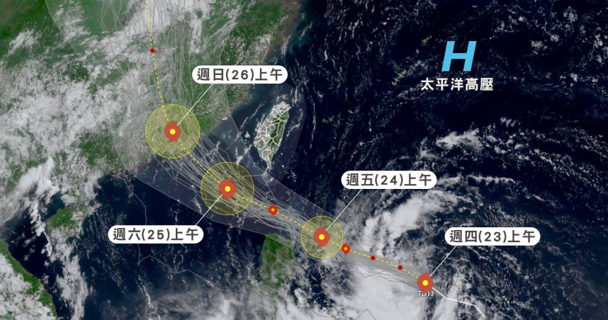 紅霞恐挑戰中颱！週五六最接近台灣　專家示警：月底恐還有一個颱風