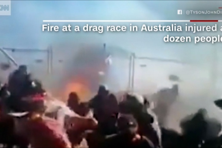 澳洲競速賽車特技 漏油引大火釀11傷1命危