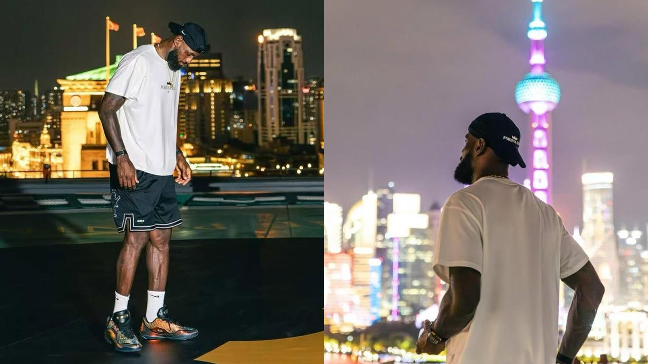 NBA/生涯最後一舞推進器!詹皇穿「4萬分金戰靴」現身亞洲出任訓練營終極導師