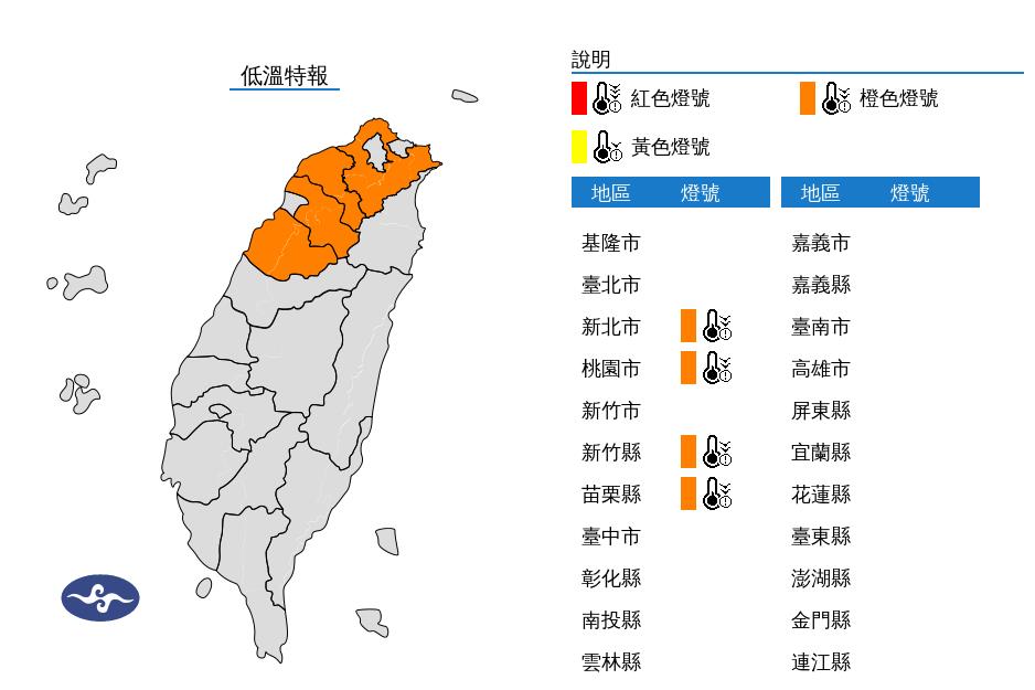 快新聞/全台冷吱吱! 氣象署發布「4縣市」低溫特報