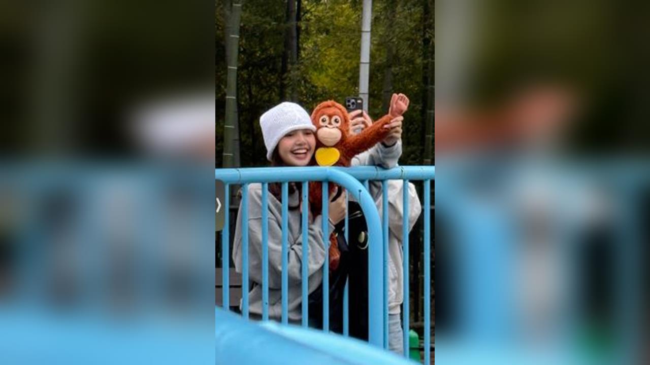 Lisa也來朝聖！　帶同款玩偶見坎坷小獼猴「Panchi君」