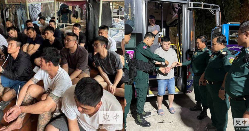 大批台男被抓！柬埔寨警方破獲詐騙據點「逮186人」　多到出動公車載