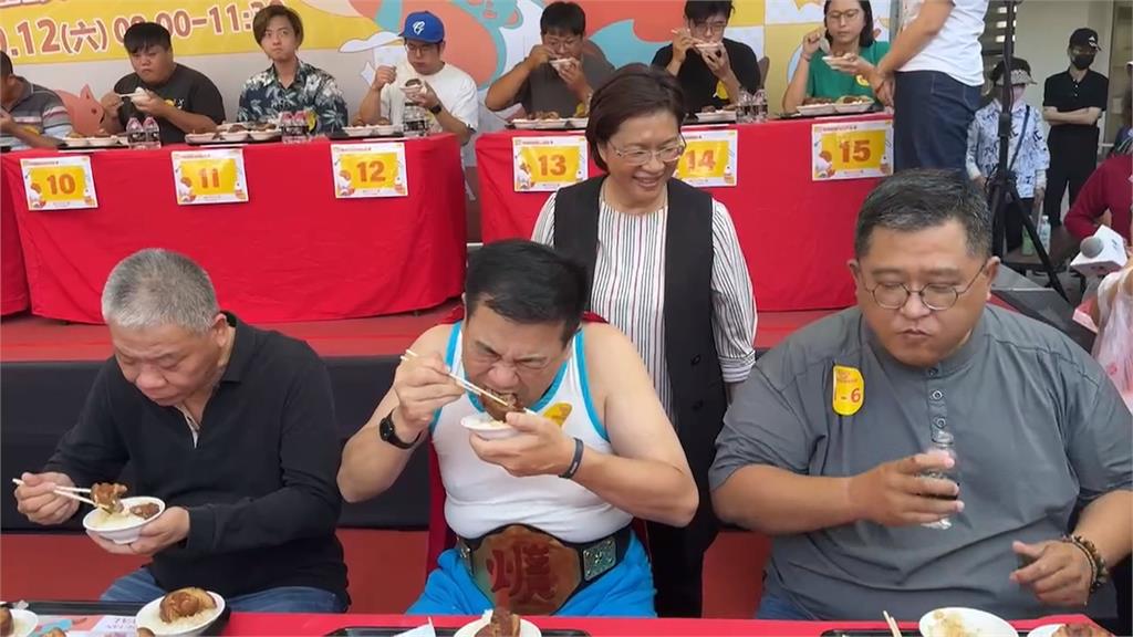彰化爌肉飯節大胃王賽 藝人白雲也來搶冠軍獎金