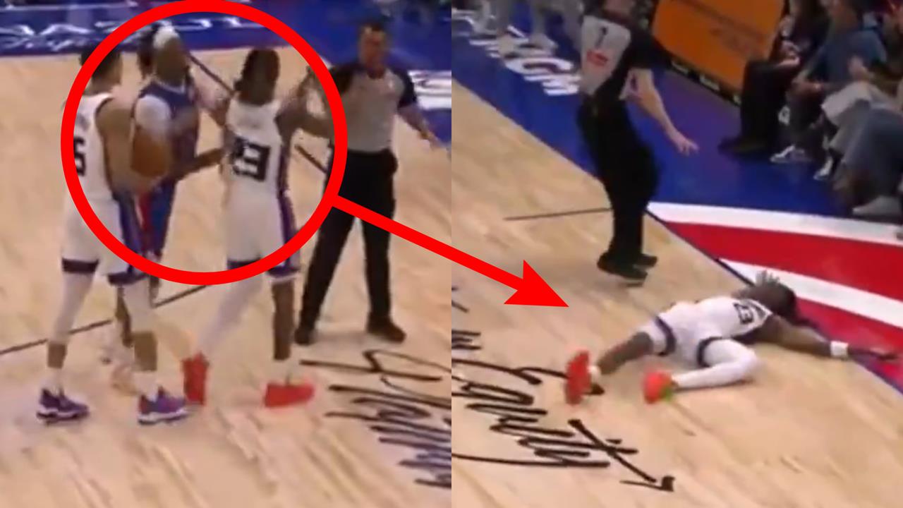 NBA(影)/第四節差20分還爆大場面!活塞國王推擠衝突事主「一彈飛一遭趕出場」