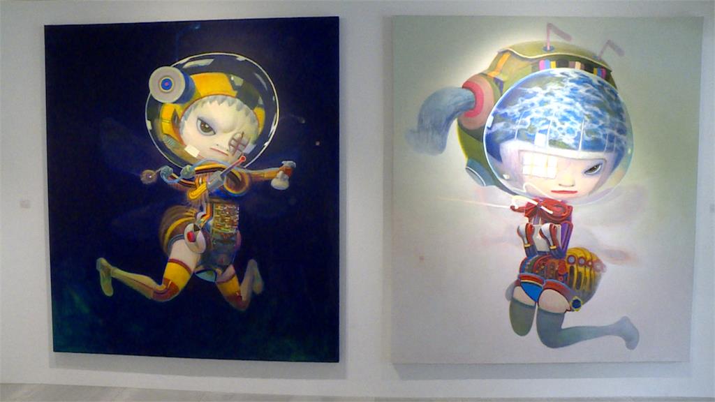 知名畫家「紅膠囊」特展　貓狗童趣畫作反思社會