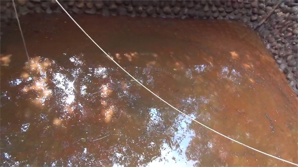 中油鐵砧山礦場漏廢油水 污染通霄山區灌溉池