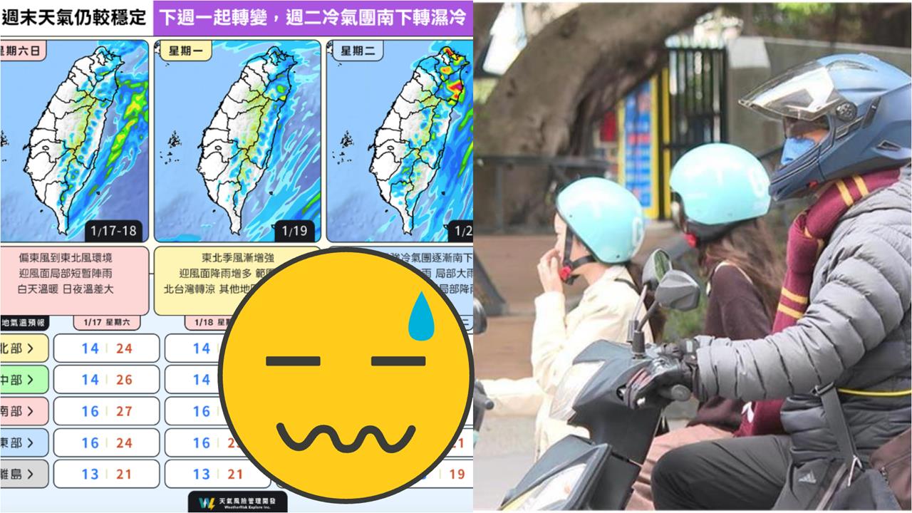 挑戰強冷氣團「滑梯式急凍」最低剩8度！粉專曬圖「一路濕冷到這天」才回暖