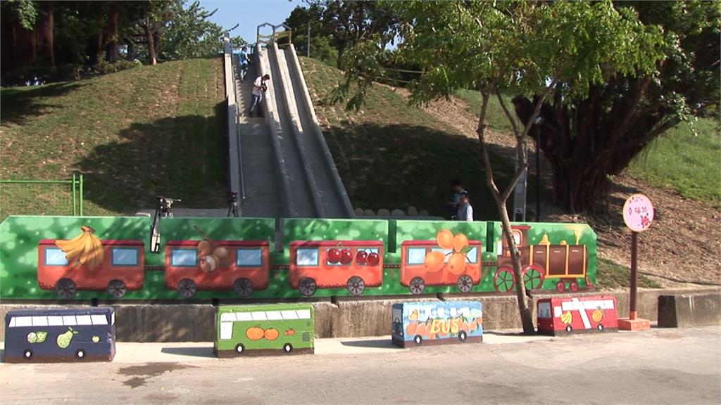 太平地震公園啟用 小朋友樂玩台中最長溜滑梯