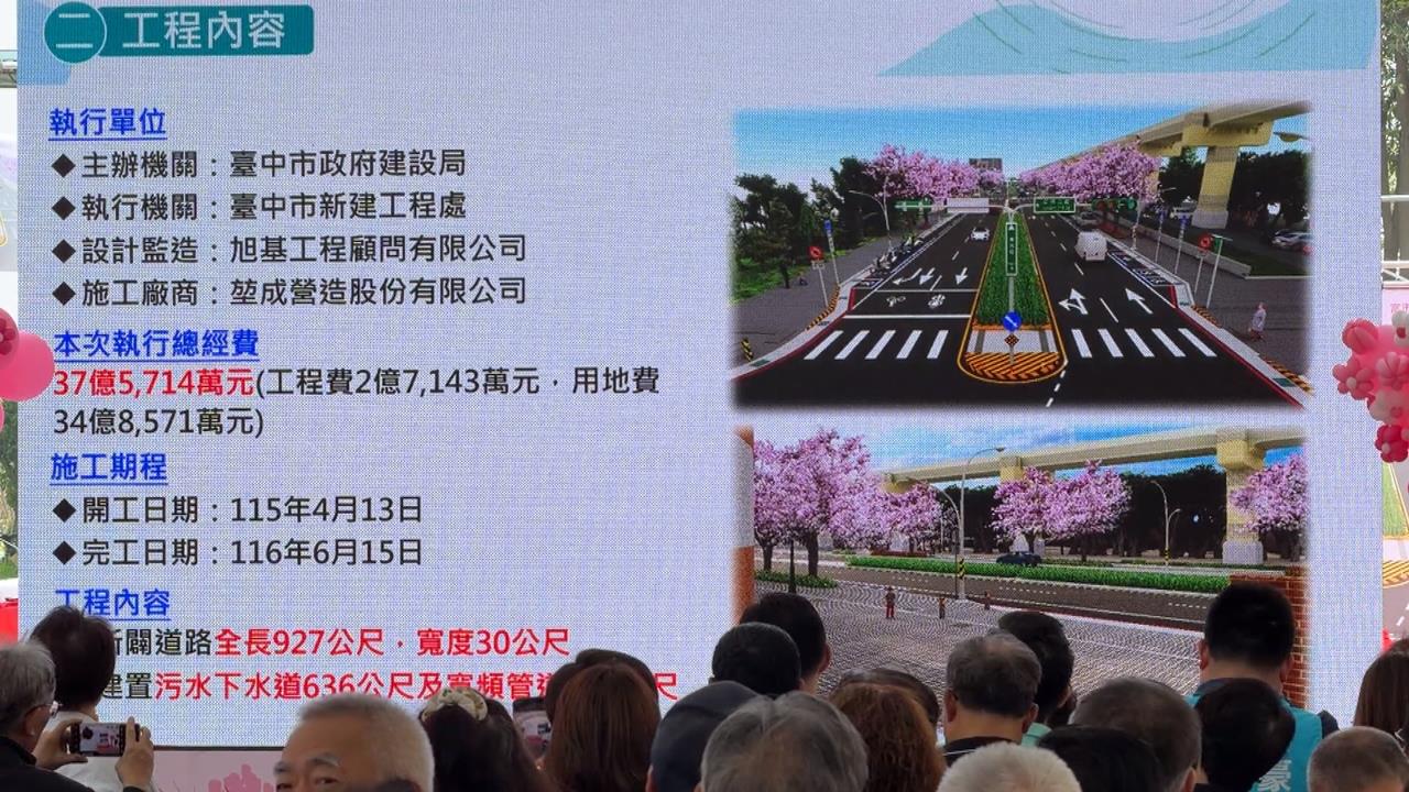 台中東光路「最後一哩路」 4/13動工預計2027年6月全線通