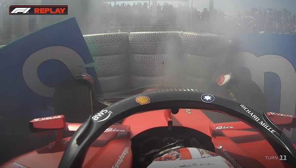 F1法國站熱浪中登場 勒克萊克領先時撞車情緒失控