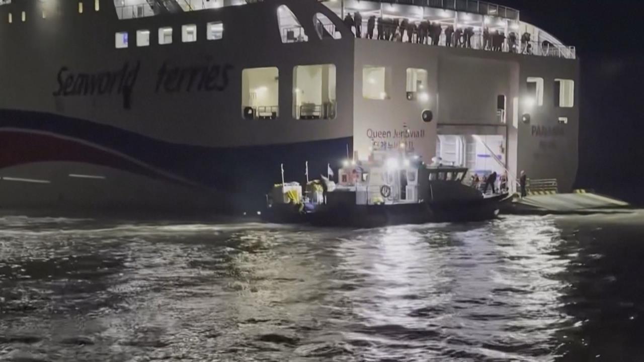 南韓267人渡輪觸礁擱淺釀5輕傷　海洋警察廳展開救援